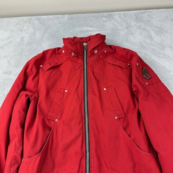 Moose knuckles Red Bomber Jacket Women’s Size L - Picture 5 of 16